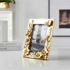 Sagebrook Home Boho Gold Picture Frame - Floral Butterfly Design - Resin & Glass - Vintage Photo Frame for Home, Office, Bedroom - 8" Metallic Gold - 3 of 4