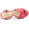 Allegra K Women's Buckle Closure Platform Chunky Heels Slingback Sandals - 4 of 4