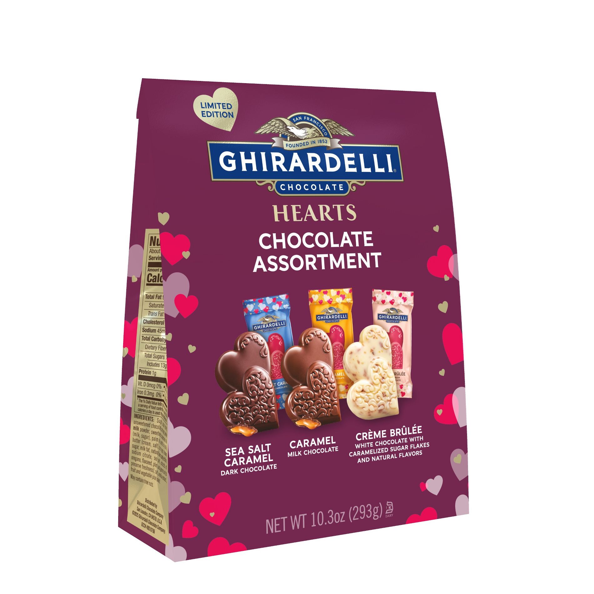 Ghirardelli Valentine's Assortment Hearts Chocolate Candy Bag - 10.3oz