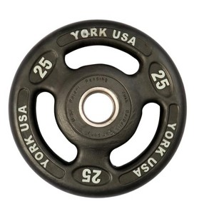 York Barbell ISO Grip Weight Plate Durable Safe Multi Grip Fitness Plate for Home Gym School and Commercial Use - 1 of 1