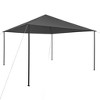 vidaXL Gazebo Outdoor Canopy Tent Patio Pavilion Wedding Party Tent with Roof - Anthracite 157.5" x 157.5" - 2 of 4