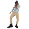 Campus Sutra Men Men's EcoLiva Blue Geometric Lined Shirt - 3 of 4