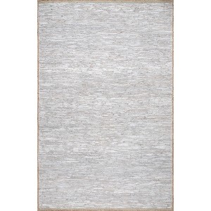 Nuloom Sabby Hand Woven Leather Flatweave Indoor Area Rug - 1 of 4