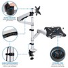 Mount-It! Monitor Mount and Laptop Tray with USB Powered Cooling Fan, for 13 Inch - 27 Inch LCD Screens, Silver  - 3 of 4