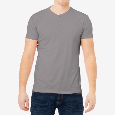 X RAY Men's Basic Henley Neck Short Sleeve T-Shirt