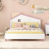 NicBex Twin/Full Size Wood Platform Bed Frame with House-Shaped Headboard for Kids/Boys/Girls,No Box Spring Needed,Easy Assembly - 2 of 4