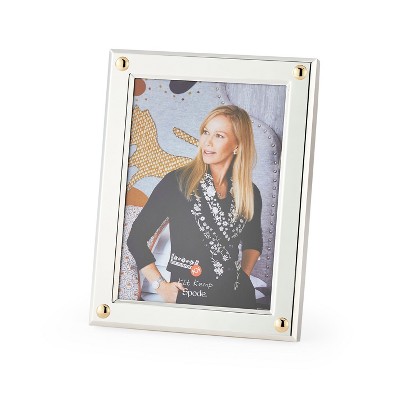 Kit Kemp by Spode Photo Frame, Cabochon Design, Silverplate with Velvet Backing, Elegant Tabletop Decor, Perfect for Showcasing Cherished Memories