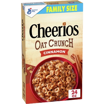 General Mills Family Size Cheerios Oat Crunch Cinnamon Cereal - 24oz