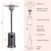 Costway 50000 BTU Propane Patio Heater Standing Steel with Wheels Grey/Black/Silver - 3 of 4