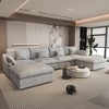 Wjshome Cloud Couch Modular Sectional Sofa, 156" U Shaped Couch,Oversize Convertible Wide Seater With 2 Ottomans,Covers Washable&Replaceable - 2 of 4