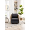 NicBex Swivel Accent Chair Modern 360� Rotating Barrel Chair with Rattan Frame for Bedroom,Living Room - 2 of 4