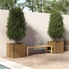 vidaXL Solid Pinewood Garden Planters 2 pcs, Honey Brown, Weather-Resistant, 23.6"x23.6"x23.6", Ideal for Outdoor Use, Easy Assembly Required - 2 of 4