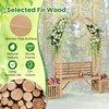 Tangkula Garden Arch with Planters Wooden Pergola Archway with 2-Person Bench - 4 of 4