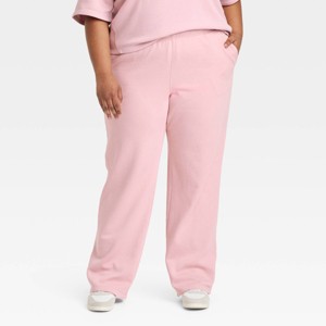 Women's Leisure Studio Mid-Rise Straight Leg Sweatpants - Universal Thread™ - 1 of 3
