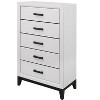 CAVINAS 5 Drawer Dresser for Bedroom,Rubber Wood Dressers & Chest of Drawers for Living Room,Entryway,Hallway - 3 of 4