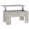 vidaXL Coffee Table Concrete Gray 31.1"x19.3"x16.1" Engineered Wood - 4 of 4
