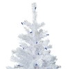 Northlight Pre-Lit Pencil Woodbury White Pine Artificial Christmas Tree - 6.5' - Blue Lights - 3 of 4