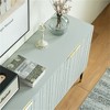 SKRAN Sideboard Buffet Cabinet, Modern Accent Cabinet with 4 Door, Entryway Cabinet with Storage for Living Room, Dining Room,Gray - 4 of 4