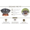 Fire Sense Degano Round Wood Burning Lightweight Portable Outdoor Fire Pit Backyard Included Wood & Grate - Black Copper - 26" - 2 of 4