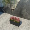 LeisureMod Rectangular Planter in Fiberstone with Drainage Holes for Indoor and Outdoor Home Bloom Collection - 3 of 4