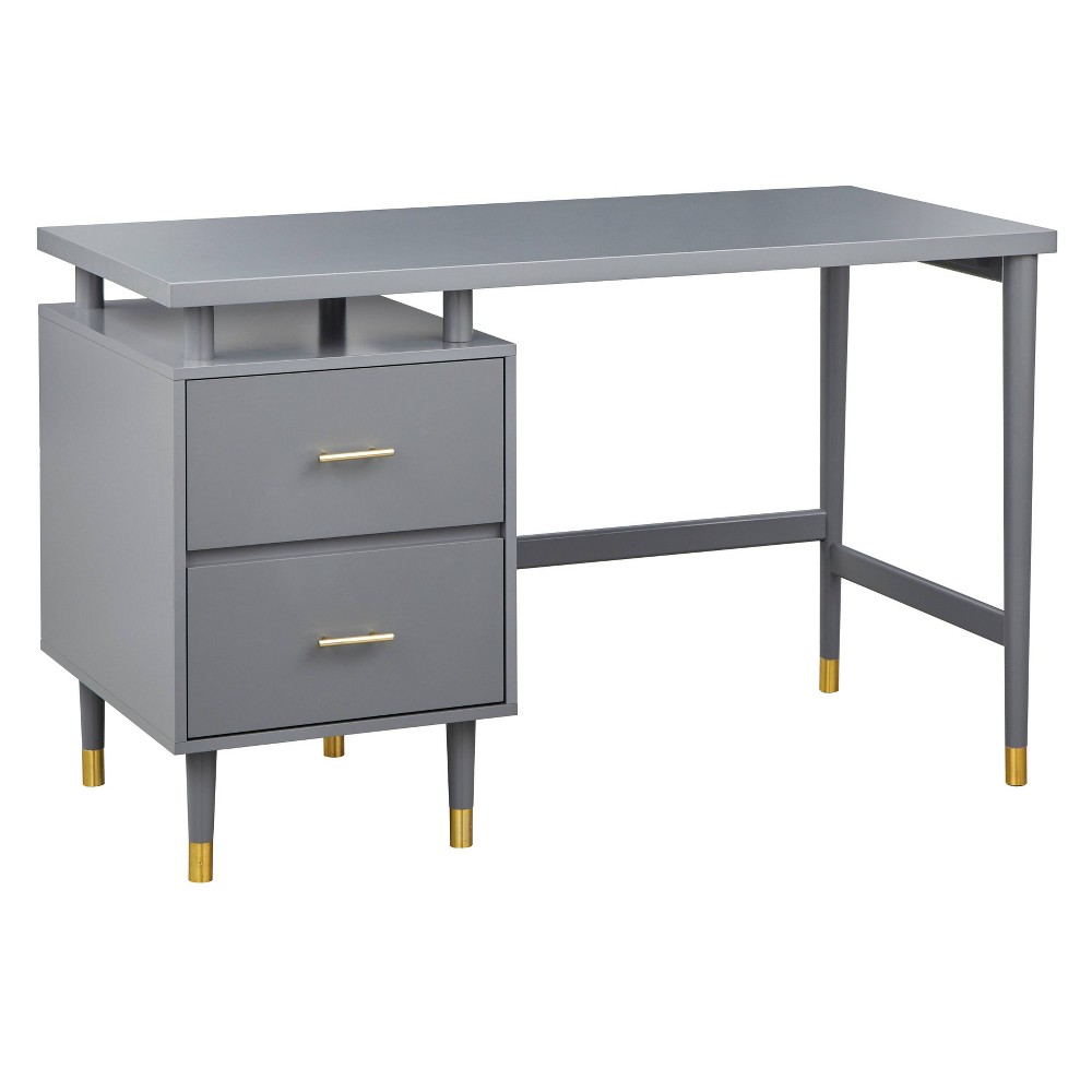 Photos - Office Desk Margo Desk Charcoal Gray - Buylateral