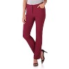 Rekucci Women’s 5 Pocket Straight Leg Pants with Stretch Waistband – Slim Fit Business Casual Trousers - Burgundy, 6 - 4 of 4