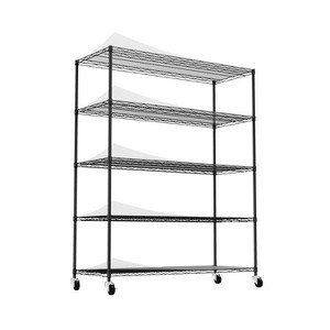 NicBex 71.65" 5-Tier Bookshelf with Wheels & Storage Shelf Liners Bookcases for Living Room Home Office - 1 of 4