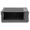 SKB 4U rSeries Shallow Rolling Rack with Integrated Back Wheels and 1-Touch Pull Handle, Comes with 8 Rack Units and Interlocking Molded Stacking Bars - 4 of 4