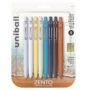 uniball™ Zento Retractable No Smear Liquid Black Ink Gel Pens 8pk