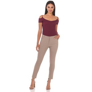 Rekucci Women’s Comfort 5-Pocket Skinny Pants with Stretch Waistband – Slim Fit Ankle-Length Jeans Style - 1 of 3