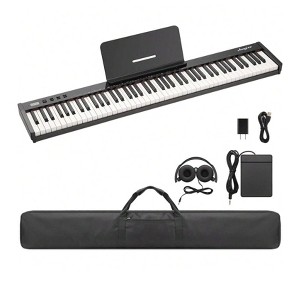 Coucheta 88-Key Weighted Keyboard - Complete Set with Stand, Sustain Pedal, Headphones, Carrying Bag and USB-MIDI Connection - 1 of 4
