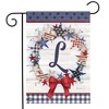 Briarwood Lane Everyday Garden Flag 12x18 For Outdoor American Wreath Monogram L Garden Flag Flags For Outside - 2 of 4