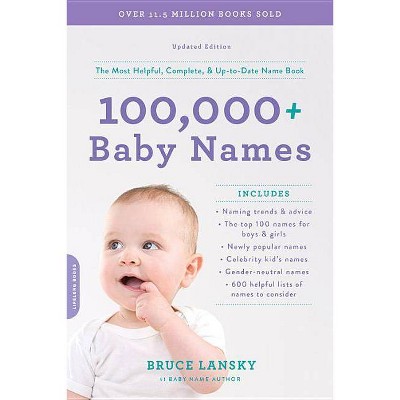 100,000+ Baby Names - by  Bruce Lansky (Paperback)