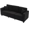 86.6" Modern Teddy Fabric Sofa, 3-Seater Couch with Removable Washable Covers & 2 Pillows  86.6"x30.3"x35.4"H - 2 of 4