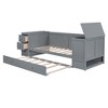 NicBex Twin Sized Daybed Multifunctional Daybed with Storage, Twin Day bed with Trundle, Storage Cabinets and USB Charging for Apartment - 4 of 4