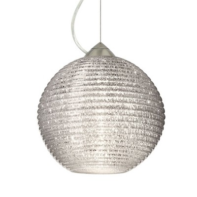 Besa Lighting Kristall 8 1 - Light Pendant in  Satin Nickel