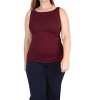 Women's Natural Compact Boat Neck Tank - Undersummers - 4 of 4