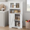 Tall Bathroom Cabinet 50.4"H Bathroom Storage Cabinet with Doors and Adjustable Shelves Kitchen Pantry Cabinet Living Room Cupboard - 3 of 4