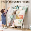 FONTOI Metal/Wood Kids Bookshelf, 3/4 Tier Toddler Bookshelf and Toy Storage Organizer for Kids Room, Bedroom, Living Room, Playroom and Nursery - 3 of 4