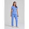 Grey's Anatomy by Barco Classic Women's Riley 3-Pocket Mock Wrap V-Neck Srub Top - 2 of 4