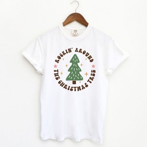 Simply Sage Market Women's Retro Rockin' Around Tree Garment Dyed Tee - 1 of 2