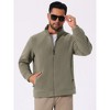 INSPIRE CHIC Men's Stand Collar Full Zip Long Sleeve Plush Fleece Winter Jacket - 4 of 4