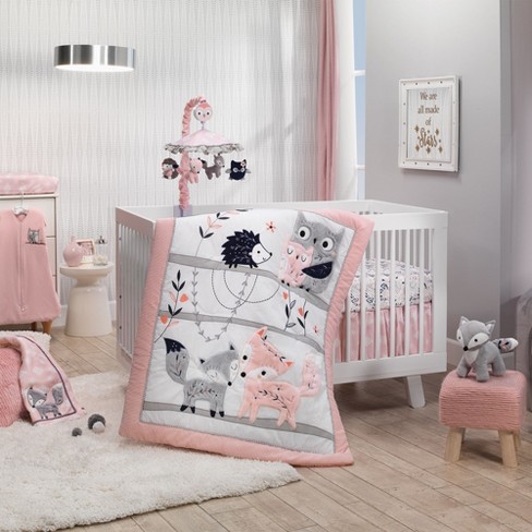 Lambs Ivy Forever Friends 4 Piece Nursery Crib Baby Bedding Set Blue Pink Target