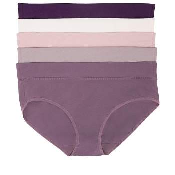 Felina Women's Cotton Modal Hi Cut Panties - 8-pack (chic Basics, Medium) :  Target