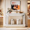 Hommoo Modern Mirrored Console Table Silver - 3 of 4