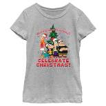 Girl's Phineas & Ferb We're Gonna Celebrate Christmas T-Shirt