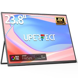 UPERFECT 23.8" 120Hz Portable Monitor 1080P 180° Adjustable stand & VESA, HDMI USB C Gaming Display - 1 of 4