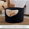 Ornavo Home 21" Large Round Cotton Rope Storage Basket Laundry Hamper with Faux Leather Handles - 2 of 4