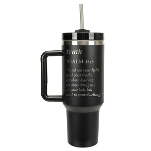 Elanze Designs Truth Light Lead Me Holy Psalm 43:3 40 oz. Stainless Steel, Large Water Bottle Coffee Mug, Spill & Leak Resistant, Thermal Travel - 1 of 1