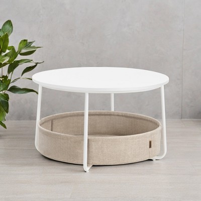 matte white and camel brown